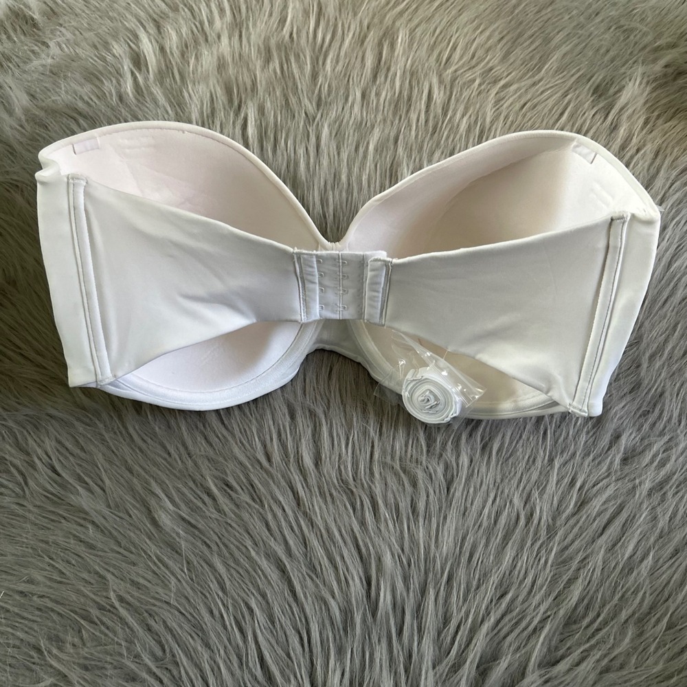 Maidenform Sweet Nothings Perfect Coverage Strapless Bra Womens Size 38DDD White - Picture 4 of 7
